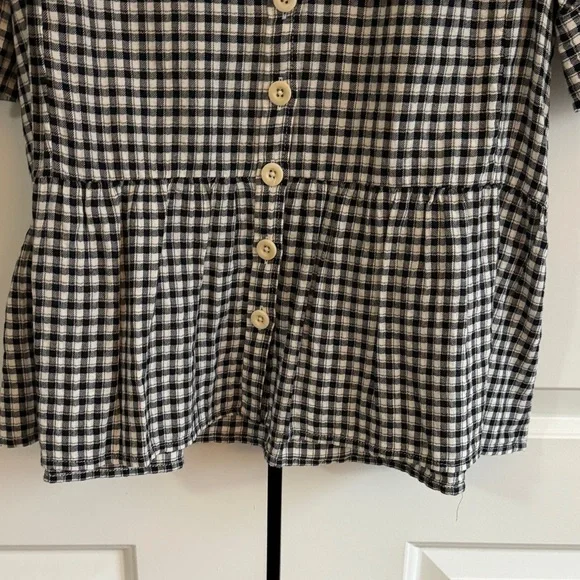 Madewell Checkered Button-Down Blouse - Picture 5 of 6